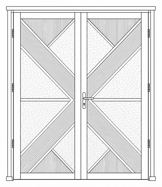 Hinged Door - Double Open In -  Poker CLR