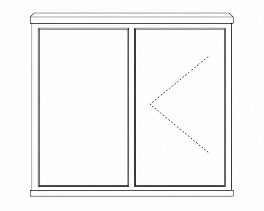 Econo Side Hung Window - Double Window (Right Opening)