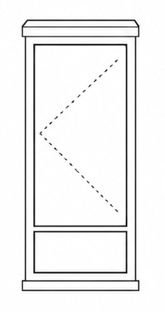 Econo Side Hung Window - Single Left Opening Window with Fixed Bottom Panel