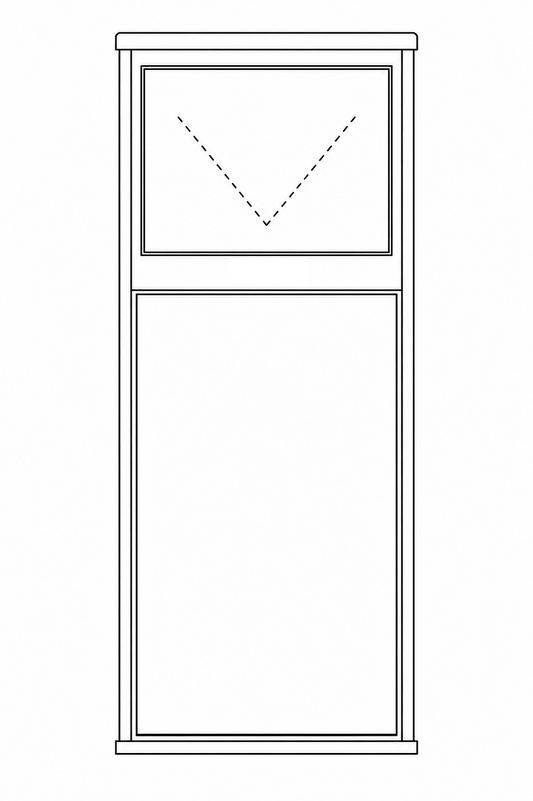 Econo Top Hung Window - (Small Top Opening Window with Large Fixed Bottom Panel)