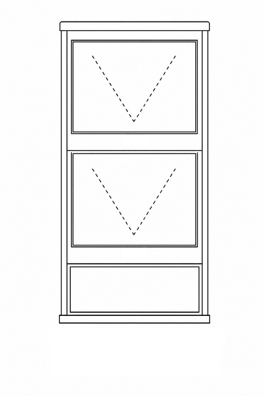 Econo Top Hung Window - Tall Dual Opening Windows with Fixed Bottom Panel