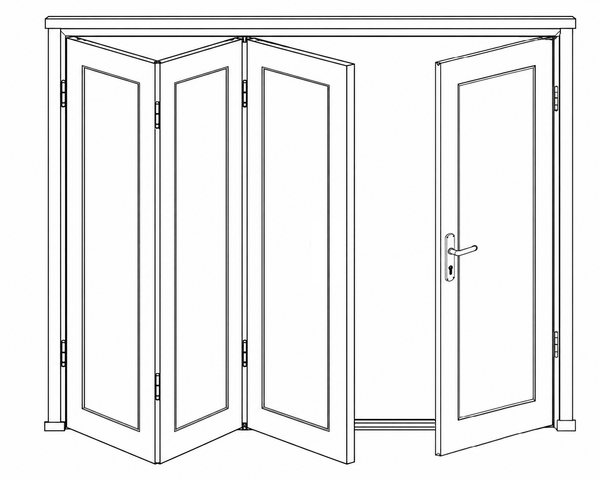 Folding Door - 3+1 Panel