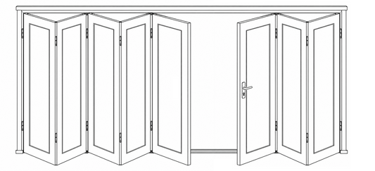 Sliding Folding Window - 5+3 Panel