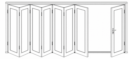 Folding Door - 7+1 Panel