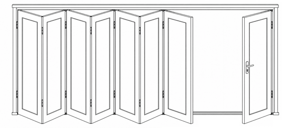 Sliding Folding Window - 7+1 Panel