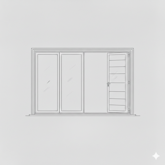 Hinged Door - Single Open In -  Divide CLR LHS