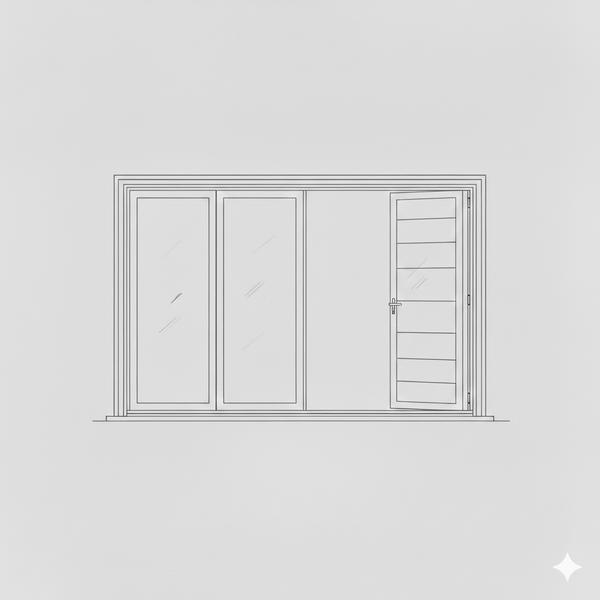 Hinged Door - Single Open In -  Divide CLR RHS