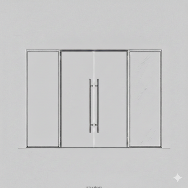 Hinged Door - Double Open In -  Full Panel S10