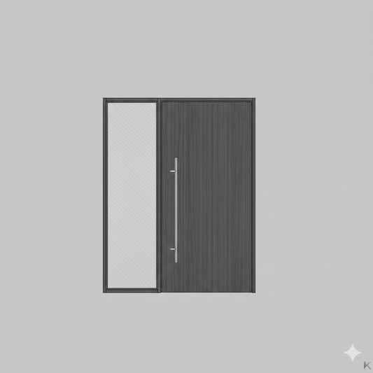 Pivot Door - Mohogony Wood RHS