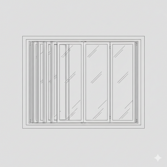 Sliding Folding Window - 5+1 Panel