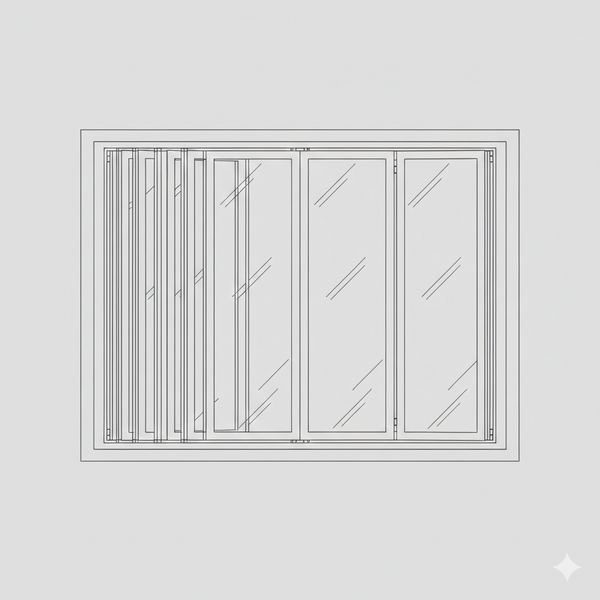 Sliding Folding Window - 5+1 Panel