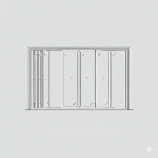 Sliding Folding Window - 7+1 Panel