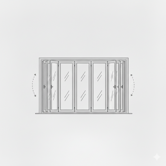 Sliding Folding Window - 3+3 Panel