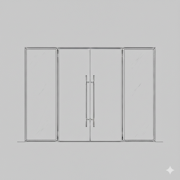 Hinged Door - Double Large Pane