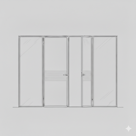 Hinged Door - Single Open In -  Poker CLR RHS