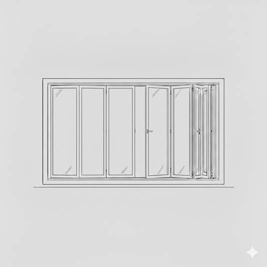 Sliding Folding Window - 5+3 Panel
