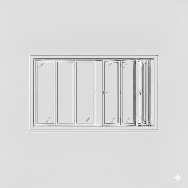 Sliding Folding Window - 5+3 Panel