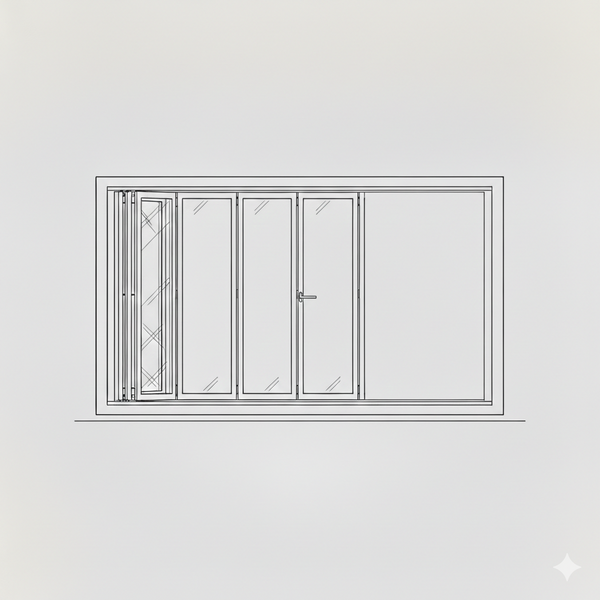 Sliding Folding Window - 5 Panel
