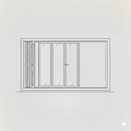 Sliding Folding Window - 3 Panel