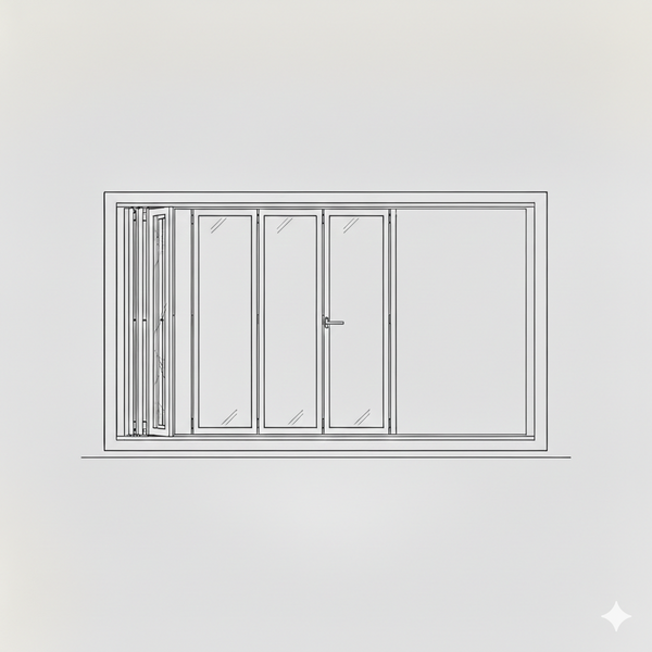 Sliding Folding Window - 3 Panel