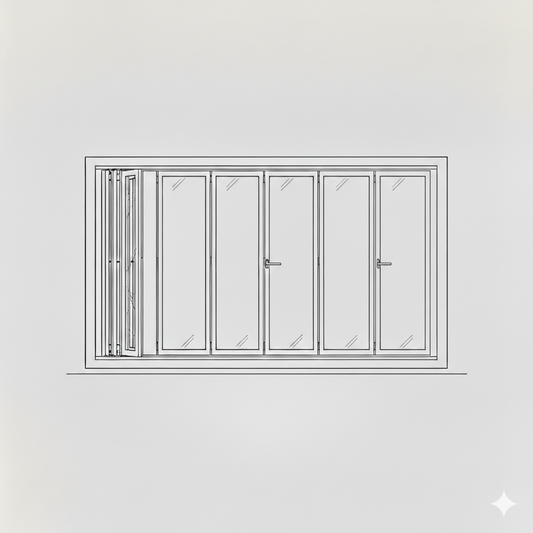 Sliding Folding Window - 3+1 Panel