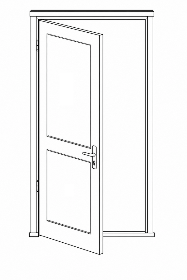 Hinged Door - Single Midrail