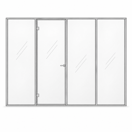 Wall To Wall Shower - Door Plus Panel